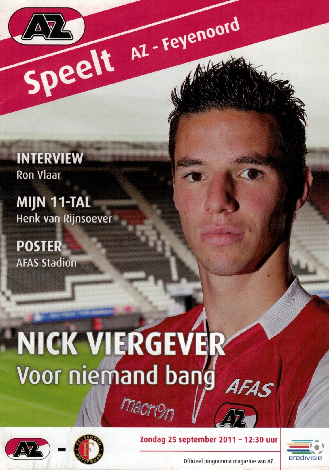 AZ Programma 25-sep-2011 Feyenoord thuis